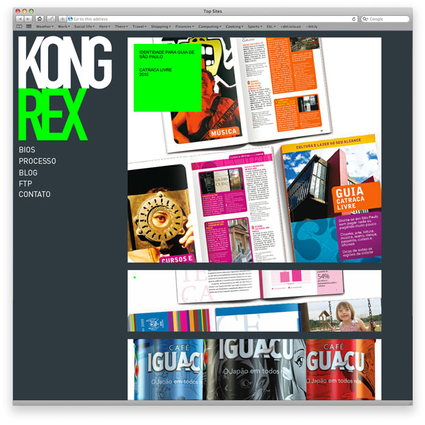 KongRex - programação de layout em XHTML