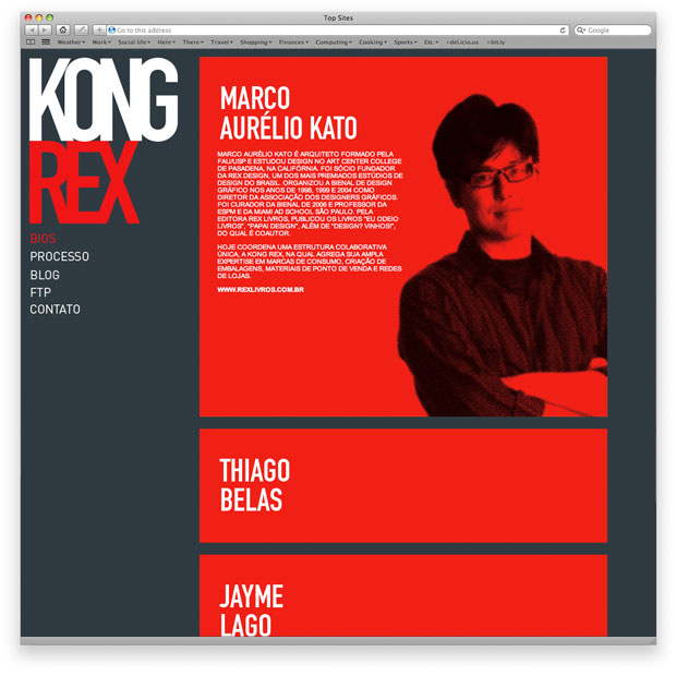 KongRex - programação de layout em XHTML