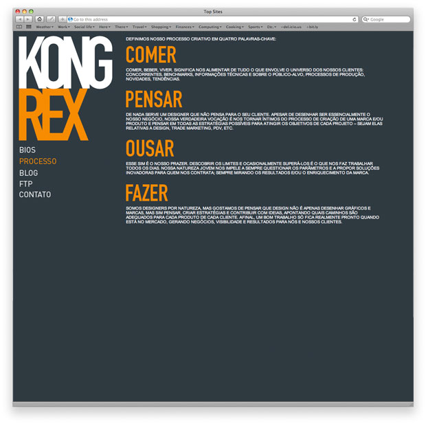 KongRex - programação de layout em XHTML