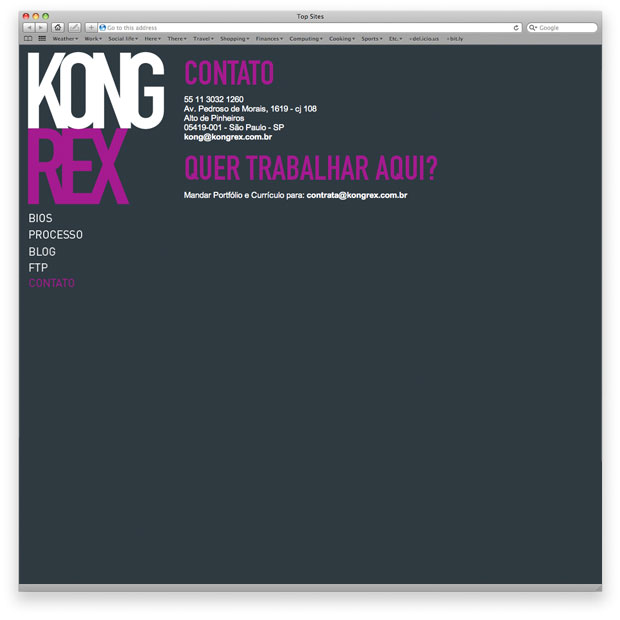 KongRex - programação de layout em XHTML
