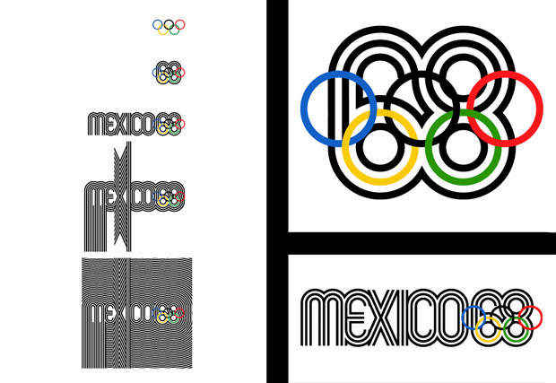 Pictogramas para os Jogos Olímpicos da Cidade do México, 1968. Design